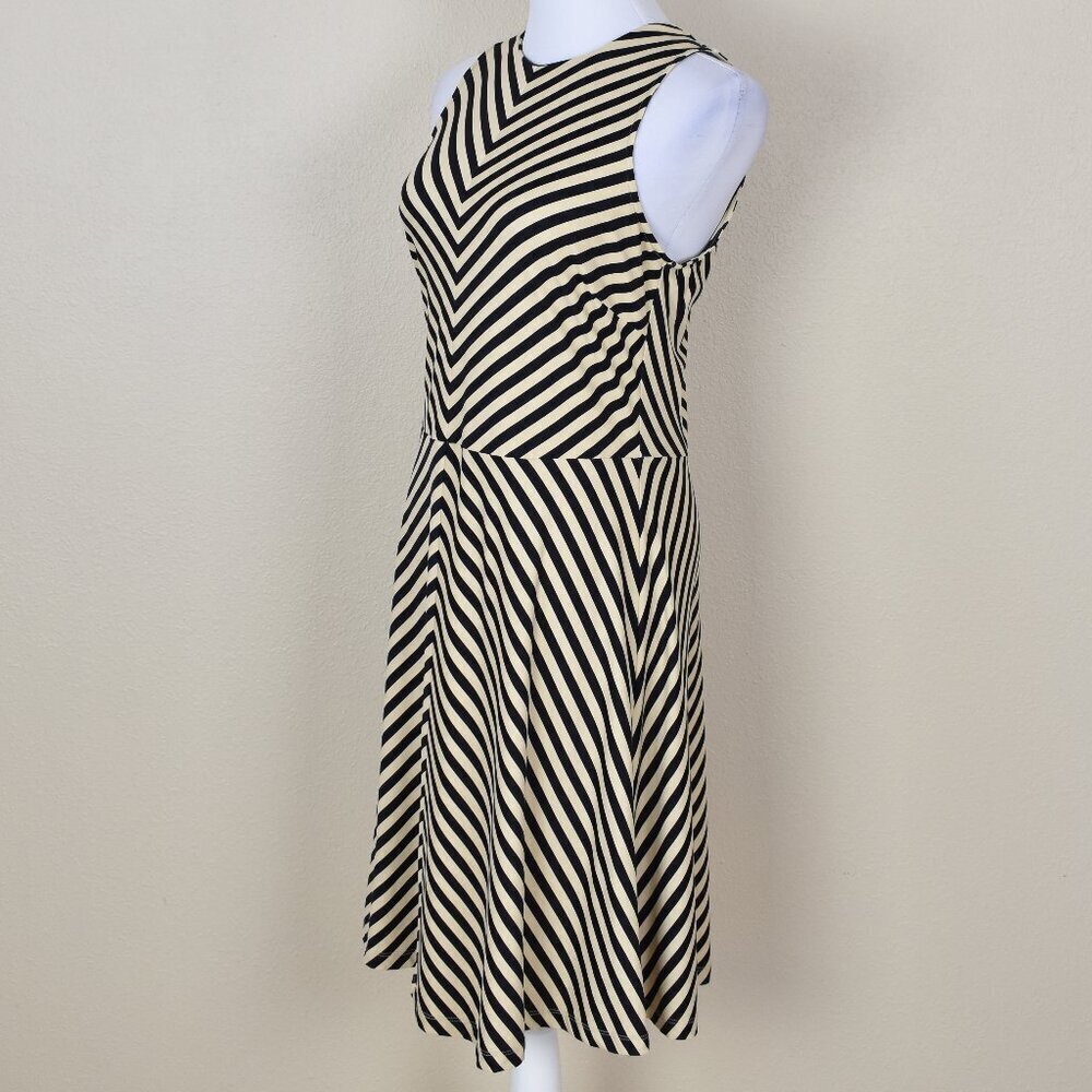 J. McLaughlin Courtney Chevron Stripe Jersey Dress - M - Picture 5 of 10